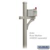 Salsbury Industries 4877NIC Arm Kit Replacement for Deluxe Post for 1 Mailbox, Nickel view 3