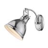 Golden Lighting 3602-BA1 CH Duncan Bath Vanity, 8.25"L x 6.5"W x 8.5"H, Chrome with a Chrome Shade- Bathroom Light Fixtures, Bathroom Vanity Light, Vanity Lights for bathroom view 4