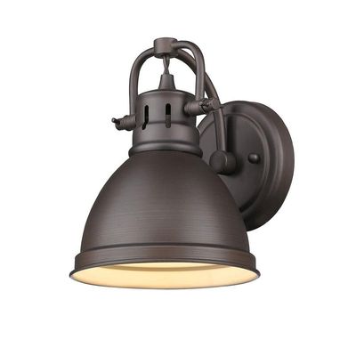 Golden Lighting 3602-BA1 RBZ Duncan Bath Fixture, 1 Light, Rubbed Bronze