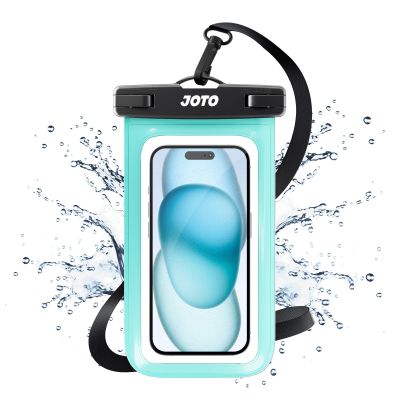 JOTO Up to 7" Universal Waterproof Phone Case for iPhone 17 Air 16 15 14 13 12 11 Plus Pro Max, IPX8 Cellphone Dry Bag XR X SE, Galaxy S23 S22 S21 S20+ S20 S10 Plus Note, Pixel -Green