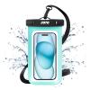 JOTO Up to 7" Universal Waterproof Phone Case for iPhone 17 Air 16 15 14 13 12 11 Plus Pro Max, IPX8 Cellphone Dry Bag XR X SE, Galaxy S23 S22 S21 S20+ S20 S10 Plus Note, Pixel -Green view 1