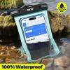 JOTO Up to 7" Universal Waterproof Phone Case for iPhone 17 Air 16 15 14 13 12 11 Plus Pro Max, IPX8 Cellphone Dry Bag XR X SE, Galaxy S23 S22 S21 S20+ S20 S10 Plus Note, Pixel -Green view 2