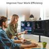 SIIG Articulating Triple Monitor Desk Mount Desk Mount, Black (CE-MT0R12-S3) view 3
