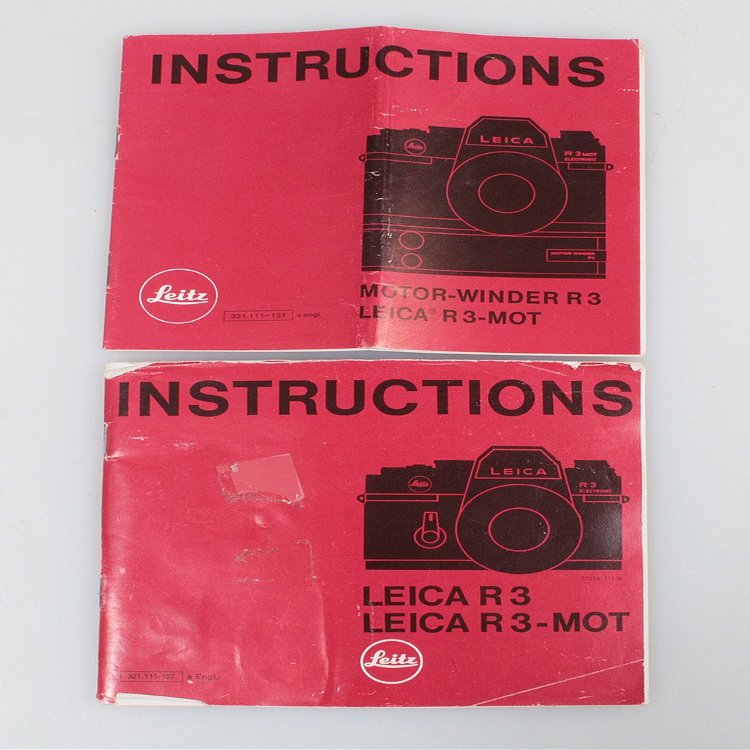 LEICA R3 / R3 MOT & Motor Winder Instructions, Set of 2