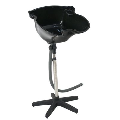 JungleA Salon Basin for washing hair drain portable deep bowl basin shampoo sink height adjustable black