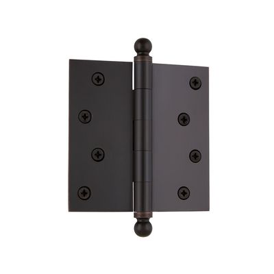 Nostalgic Warehouse Ball-Tip Residential Door Hinge with Square Corners