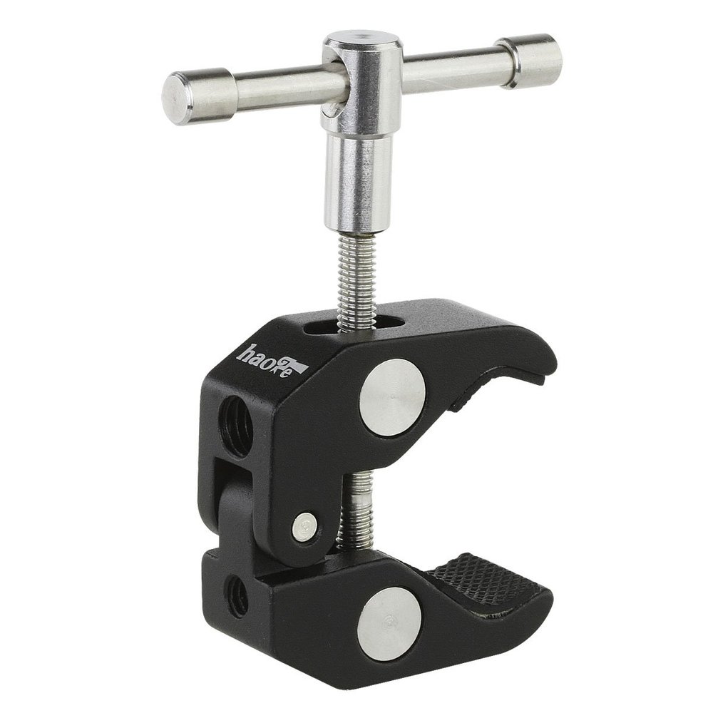 Haoge Large Super Clamp with 1/4" 3/8" Screw Thread for LCD Monitor DSLR Camera DV Tripod