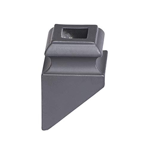 Satin Black 16.3.17 Angled Base Shoes for 9/16 inch Round Iron Balusters for Stair Remodel, Box of 10