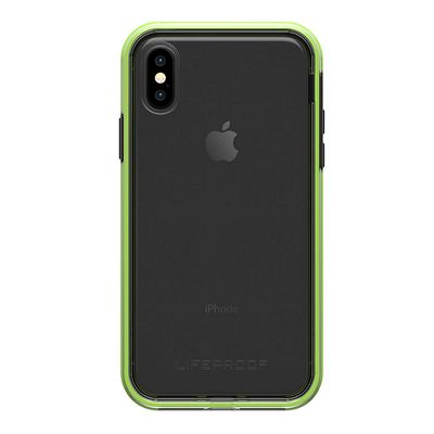 Lifeproof SLAM Series Case for iPhone X (ONLY) - Retail Packaging - Night Flash (Clear/Lime/Black)