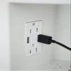 DataComm Electronics 45-0251-WH Recessed AV/HDMI Cable, In-Wall Cable Management System with Expandable TV Outlet Media Box & Dual USB Ports, White view 2
