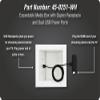 DataComm Electronics 45-0251-WH Recessed AV/HDMI Cable, In-Wall Cable Management System with Expandable TV Outlet Media Box & Dual USB Ports, White view 3