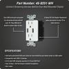DataComm Electronics 45-0251-WH Recessed AV/HDMI Cable, In-Wall Cable Management System with Expandable TV Outlet Media Box & Dual USB Ports, White view 4