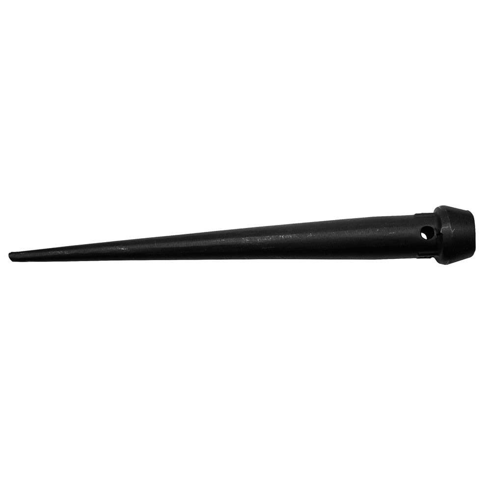 Klein Tools 3256TT Broad-Head Bull Pin, Made in USA, Forged, Heat-Treaded Steel With Black Finish and Tether Hole, 1-1/16-Inch