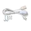 Lightingsky 15Ft-1Pack Extension Light Cord Hanging Lantern Pendant Lamp Cable E26 Bulb Socket to 2-Prong US AC Power Cord with On/Off Switch (15 Feet, White-1 Pack) view 1