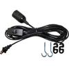 Lightingsky 15Ft-1Pack Extension Light Cord Hanging Lantern Pendant Lamp Cable E26 Bulb Socket to 2-Prong US AC Power Cord with On/Off Switch (15 Feet, Black-1 Pack) view 1