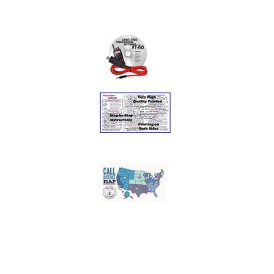 Yaesu FT-60R Accessory Pack Bundle - - Programming Software/Cable - Nifty Guide and Ham Guides Pocket Reference Card Bundle!