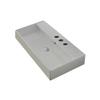 Scarabeo 8031/R-100A-Three Hole Teorema Rectangular Ceramic Wall Mounted/Vessel Sink, White view 1