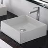 Scarabeo 8031/40-No Hole-637509855116 Square Washbasin Vessel, White view 1