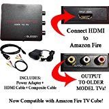 HDMI to 3RCA Composite AV Converter for use with Amazon Fire TV Cube and Fire TV Media Player