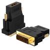 Rankie DVI to HDMI Adapter, 2-Pack Gold-Plated 1080P Male to Female Converter (Black) view 1