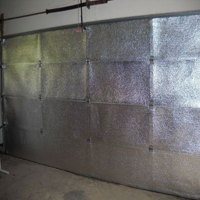 NASA TECH Reflective Platinum Double Car Garage Door Insulation Foam Core Kit Fits Double Garage Car Doors up to 16ft by 7ft NASA Technology Made in THE USA