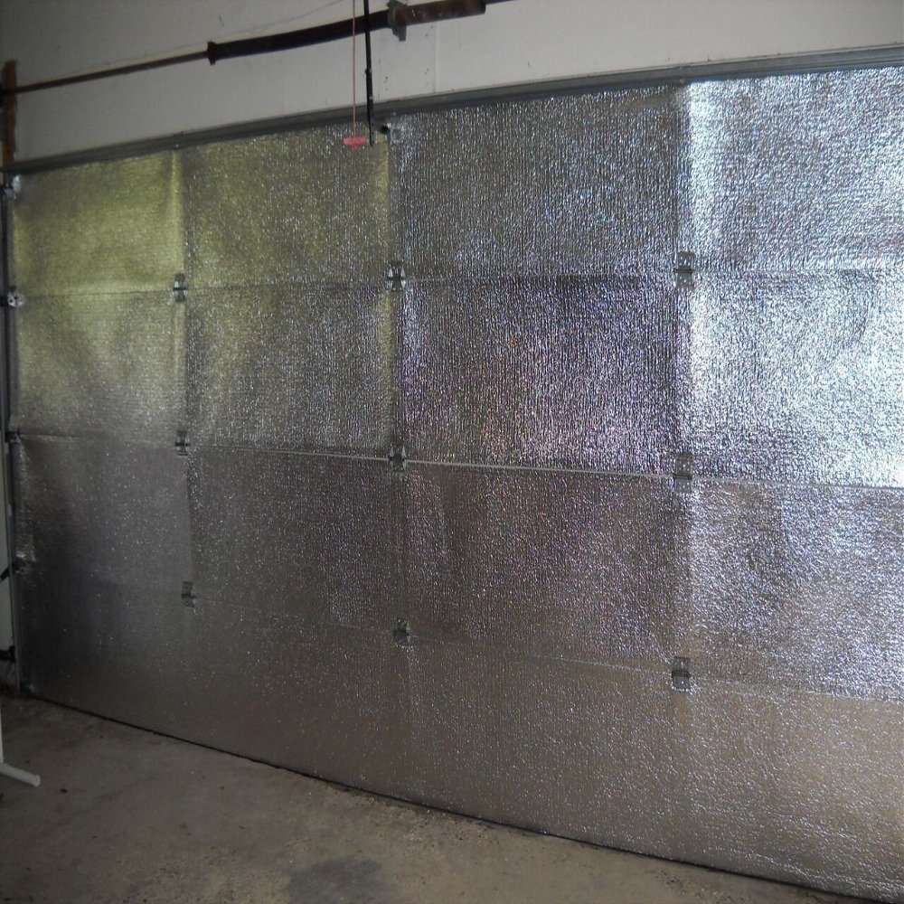 NASA TECH Reflective Platinum Double Car Garage Door Insulation Foam Core Kit Fits Double Garage Car Doors up to 16ft by 7ft NASA Technology Made in THE USA