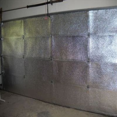 NASA TECH Reflective Foil Platinum Double Car (5 Panel) Garage Door Insulation Foam Core Kit Fits Double Garage Car Doors up to 16ft by 7ft NASA Technology Made in THE USA