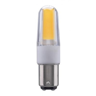 Satco S11214, 4 Watt, 3000K, Clear, Double Contact Bayonet Base, 120-130 Volt, LED Bulb