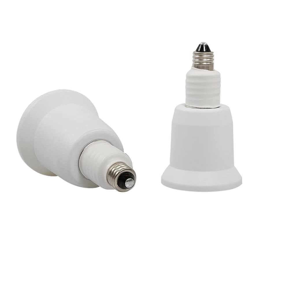 E-Simpo E11 to E26 Extender Socket Adapter E17 to e26/e27 Light Socket Extender, Install e26/e27 LED Lamp into E11 Fixture