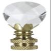 Royal Designs Teardrop Crystal Lamp Finial for Lamp Shade- Polished Brass view 1