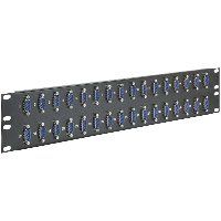 Gruber DB9 Feedthru Panel, Loaded, 32 Port, 2U, Male/Female