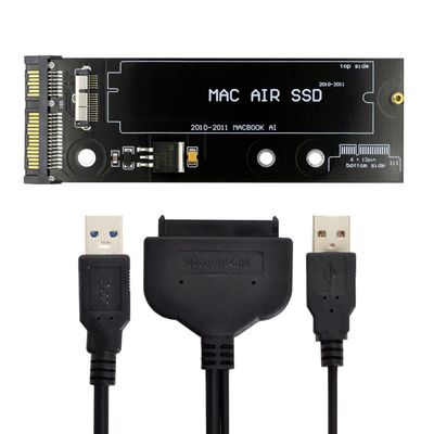 Cablecc USB 3.0 to 12+6pin SSD HDD to SATA 22Pin Hard Disk Cartridge Drive for Air Pro 2010 2011 Air A1369 A1370 SSD