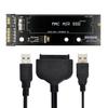 Cablecc USB 3.0 to 12+6pin SSD HDD to SATA 22Pin Hard Disk Cartridge Drive for Air Pro 2010 2011 Air A1369 A1370 SSD view 1