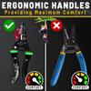 Rack-A-Tiers Croc's Jr. Needle Nose Wire Strippers, Electrician Wire Crimper & Stripper, Wire Stripper Cutter, Ergonomic Glow-in-the-Dark Handles, Wire Insulation Stripper (47002) view 4