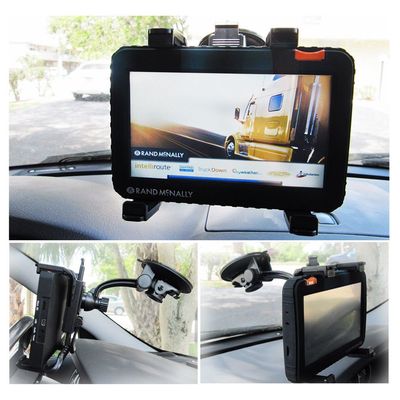 Ramtech Car Truck GPS & Tablet Windshield Mount, Suction Cup Holder with Adjustable Bracket, Fits Device and Magnetic Mount, Compatible with 7 Inch Garmin Dezl 760 LM/LMT 770 770LMTHD 780 LMT-S, WMB7