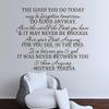 The Good You Do Mother Teresa Wall Decal-Vinyl Inspirational Art view 1
