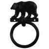 Treasure Gurus Black Metal Wall Mount Bear Kitchen/Bath Towel Ring Hanger Holder Rustic Decor view 1