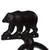 Treasure Gurus Black Metal Wall Mount Bear Kitchen/Bath Towel Ring Hanger Holder Rustic Decor view 2