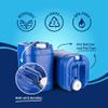Saratoga Farms 5-Gallon Stackable Water Storage Containers with Lids, Emergency Water Storage Kit Including Spigots, Wrench, and Water Preserver, 20 Gallons view 2