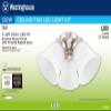 Three-Light LED Cluster Ceiling Fan Light Kit, Brushed Nickel Finish with Frosted Ribbed Glass view 2