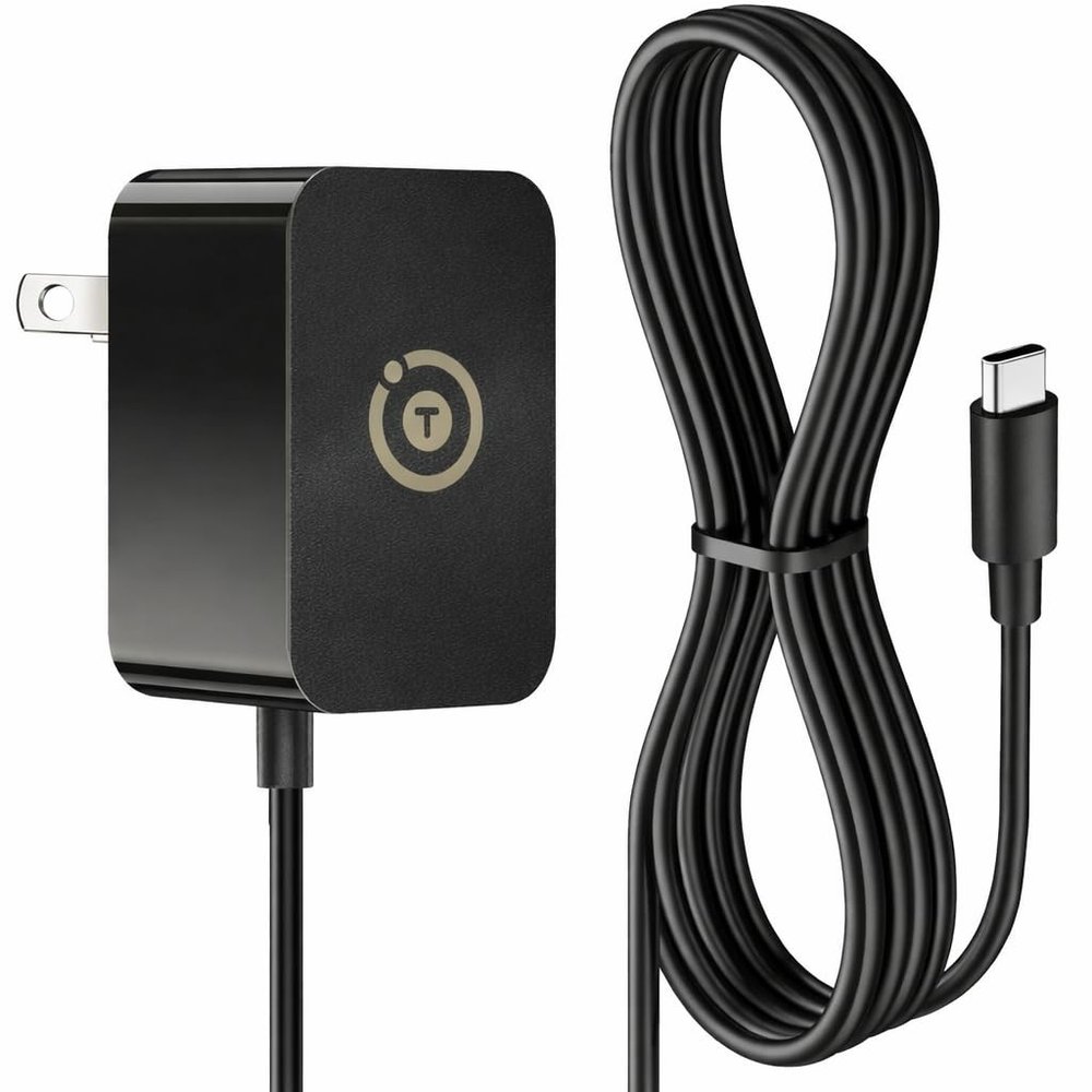 9V USB-C Charger for FERVINOW RC017B 48W 1200ML Cordless Electric Heated Lunch Box & HEYKEEP XL Cordless Electric Heated Lunch Box Self-Heating Food Warmer T Power Supply Adapter Cable Cord