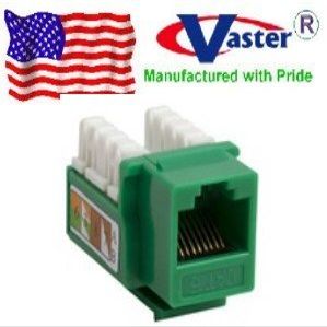 SuperEcable - 00064 - (50 Pack) Category 6 Punch Down 110 Type Keystone Jack, Green