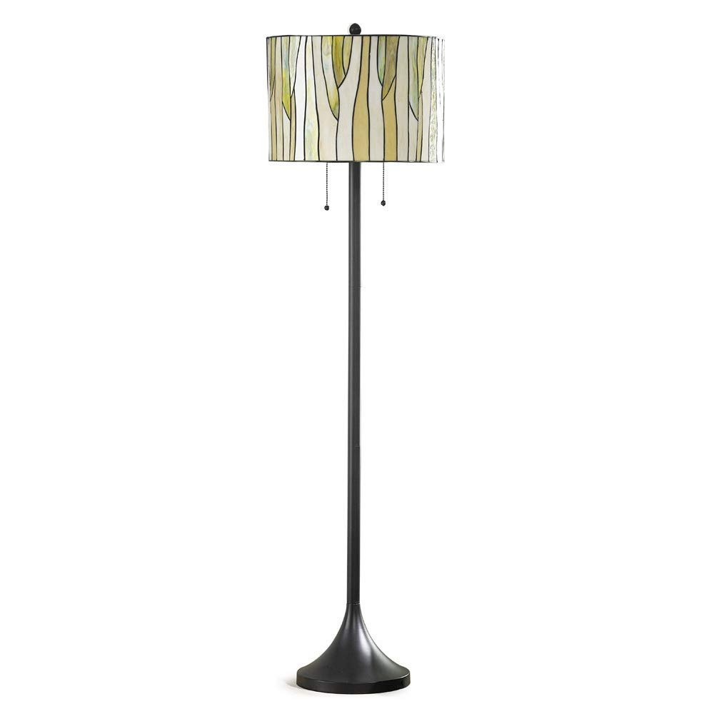 HOMEGLAM Barossa Modern Tiffany Floor Lamp, Tiffany Lamp, Floor Lamp - Green