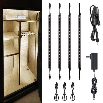 TORCHSTAR 4pcs 12 Inch LED Safe Lighting Kit, Rocker Switch, 3000K