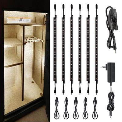 TORCHSTAR 6pcs 12 Inch LED Safe Lighting Kit, Rocker Switch, 3000K