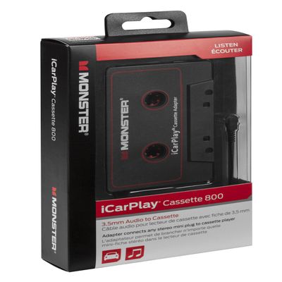 Monster MBL 800 CAS-ADPT V2 WW High Performance 800 Cassette Adapter to 1/8" Mini 3 Feet